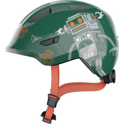 Kinderfahrradhelm ABUS "SMILEY 3.0" Gr. S, grün (grün robo), Helme, Kinder, S Kopfumfang: 45cm - 50cm