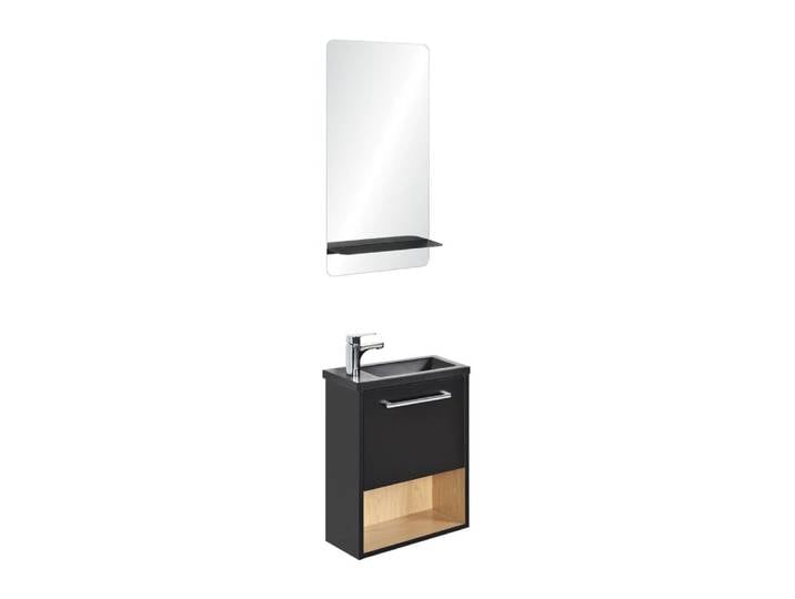 Ensemble lave-mains avec niche et miroir tablette