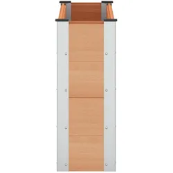 vidaXL, Hochbeet, Hochbeet Braun 100 x 30 x 72 cm WPC und Aluminium