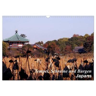 Tempel, Schreine und Burgen Japans (Wandkalender 2026 DIN A3 quer), CALVENDO Monatskalender