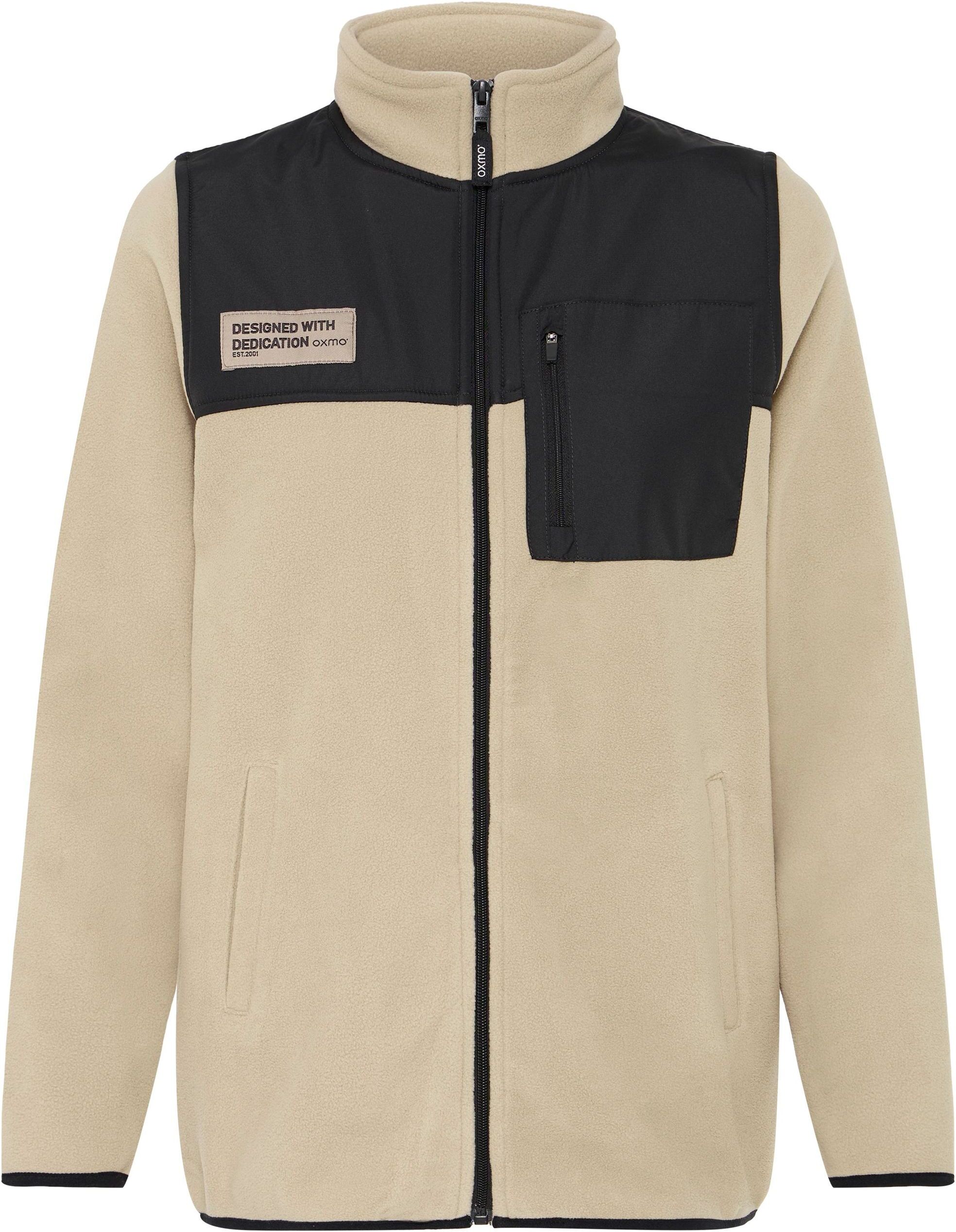 Trainingsjacke OXMO "Trainingsjacke OXNete", Damen, Gr. XL, beige (dune), Obermaterial: 100% Polyester PES., Jacken Trainingsjacke