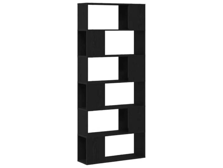 hliofuir TV-Schrank Wandmontiert Schwarz 80x24x186 cm Holzwerkstoff Set Platzsparendes Wandregal mit 5 Ebenen für Unterhaltungsgeräte und Deko im Wohnzimmer oder Jugendzimmer.