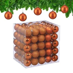 Relaxdays Weihnachtskugeln 100er Set Orange