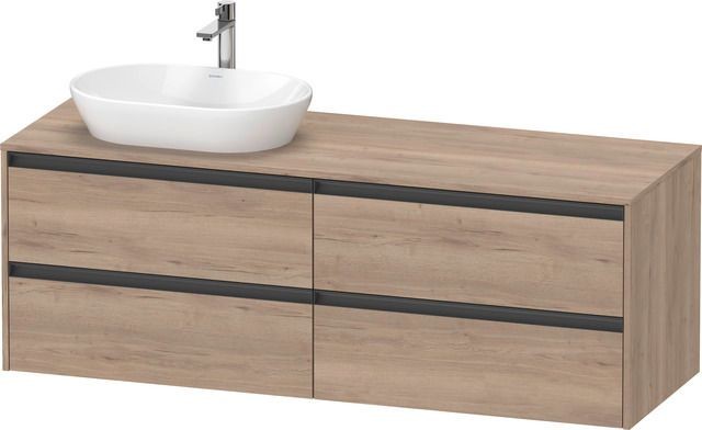Duravit Ketho2 Konsolen-Waschtischunterbau wandhängend 1600x550x568 Ei K24899L55550000