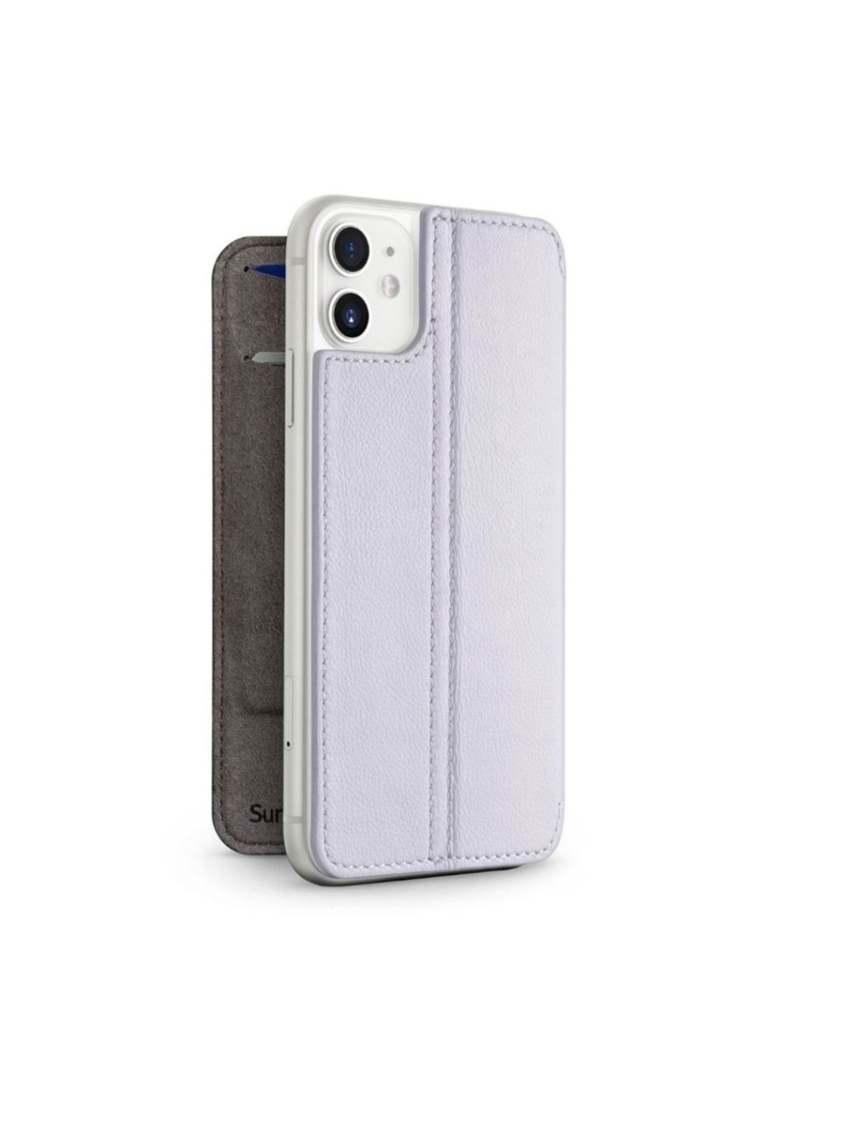 Twelve South SurfacePad for iPhone 11 - Razor Thin nappa leather - Thistle Grey