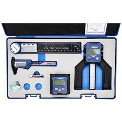 Dasqua 8300-0095 Digitales Messset 4teilig - Nivellierkasten, Tiefenmesser, Glasfaser-Messschieber und Winkellineal