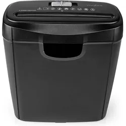 Nedis, Aktenvernichter, Aktenvernichter 6x A4-Seiten 10 l Sicherheitsnorm: DIN 2 190 W Schwarz (Streifenschnitt)