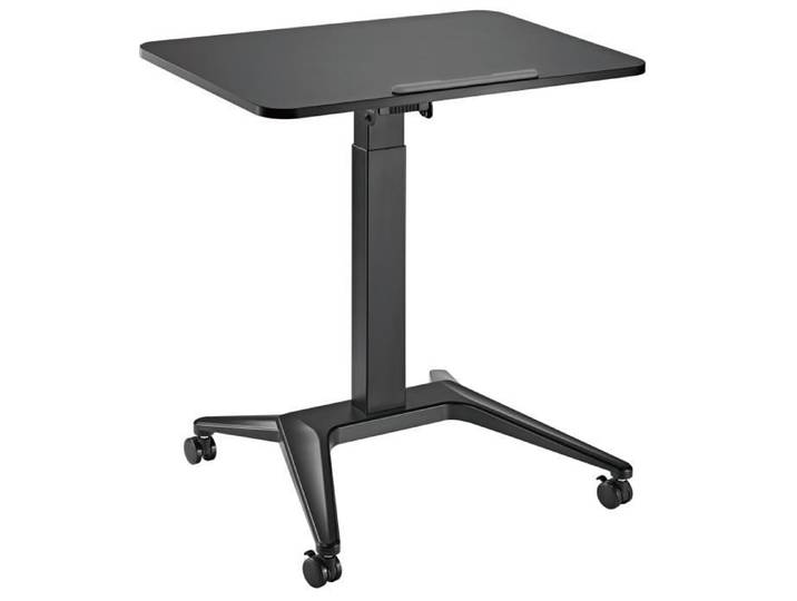 Bureau mobile - Maclean - MC-453B - Noir - Réglage pneumatique - 80x52cm - 8kg max