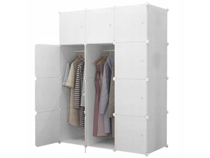 Armoire modulaire penderie meuble de rangement étagère blanc rangement pour vêtements XL