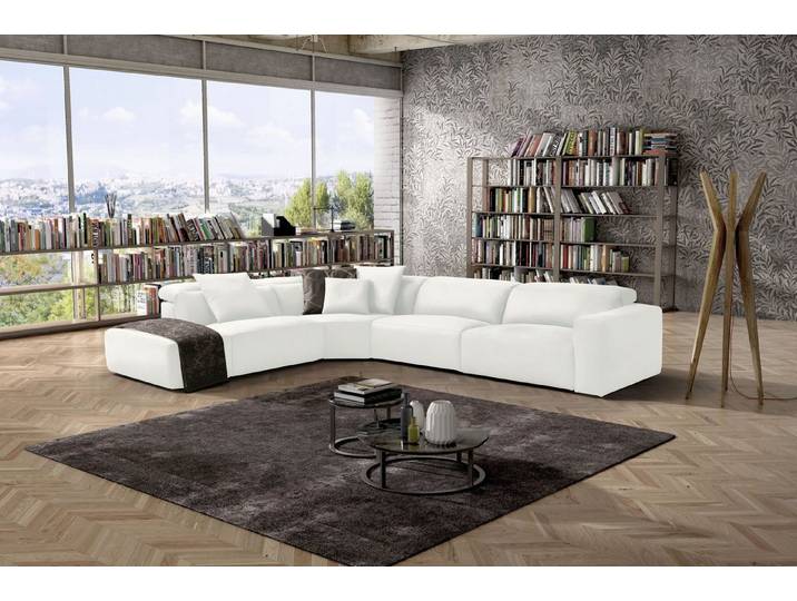 Egoitaliano Ecksofa Beverly, extravangantes Designsofa mit erstklassigem Sitzkomfort, wahlweise mit elektrischer Relaxfunktion, Kopfteilverstellung