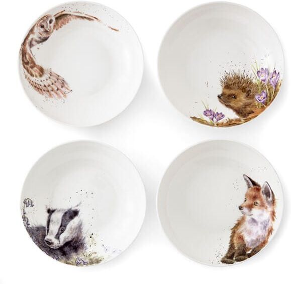 Wrendale Designs Set of 4 Woodland Animals Pasta Bowls