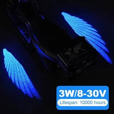 Smart Shopping Spot Motorcycle LED Underbody Light Projector Ghost Angel Wings Lights For Motorcycles, ATV, And More blue