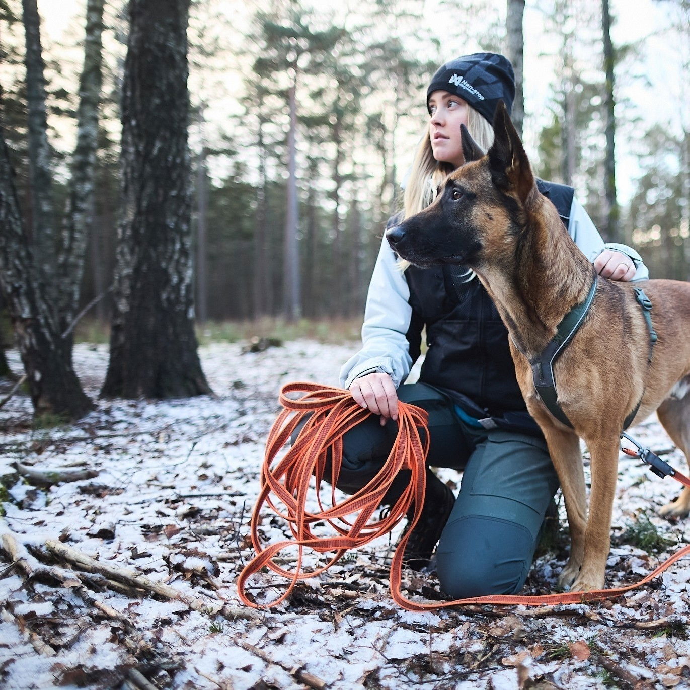 Non-stop dogwear Non-Stop Friction Long Line Orange 10 m