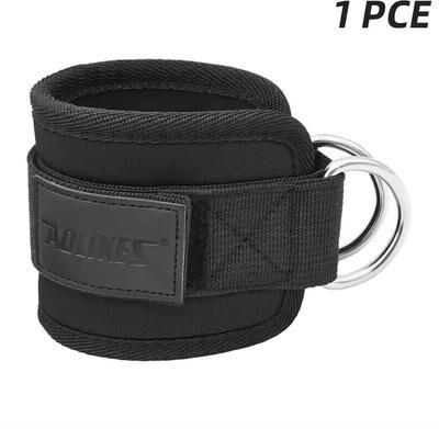 Uplift Essentials Adjustable Padded Ankle Cuffs For Glute Kickbacks & Cable Machine Workouts 1 Pce Black