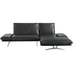 KOINOR Ecksofa Echtleder Francis , schwarz , Maße (cm): B: 284 H: 93 T: 159.0