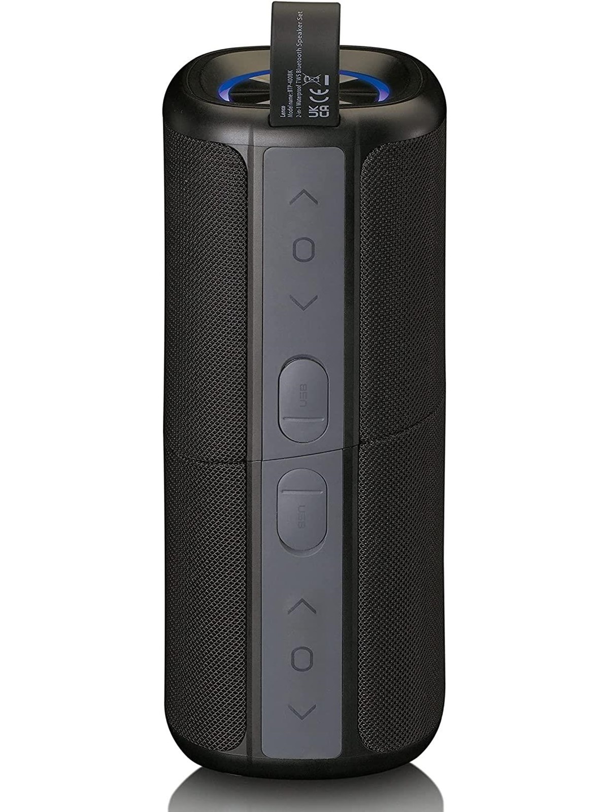 Lenco BTP-400BK - 2 in 1 Bluetooth speaker - waterproof (IPX7) - black