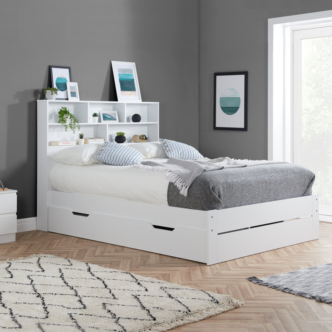 Ebern Designs Miosoti Storage Bed White Double (4'6)