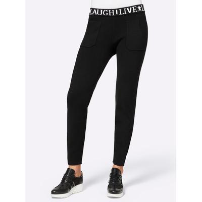 Jogger Pants, Damen, Gr. 38, Normalgrößen, schwarz, 52% Viskose, 26% Polyester, 22% Polyamid, RICK CARDONA BY HEINE, unifarben, 7/8-Länge, Hosen
