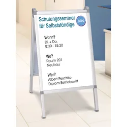 Showdown® Displays Prime Kundenstopper DIN A0, DIN A1 2-Fach  silber