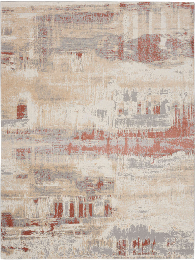 Calvin Klein Abstract Area Rug Brown Rectangle 8' x 10'