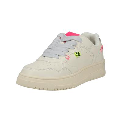 Sneaker GEOX "Geox Sneaker Lederimitat", Mädchen, Gr. 32, beige (ivory), Lederimitat, Schuhe Sneaker
