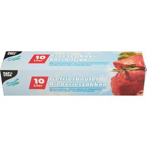 Papstar Gefrierbeutel 14179, 10 Liter, mit Verschlussclips, 40 x 60cm, 24 Stück