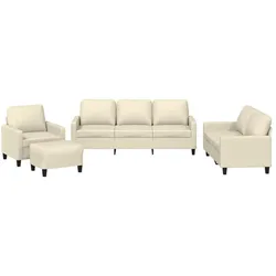 vidaXL, Sofa + Bettsofa, Betty (Mit Kissen & Fusshocker) (Polstergruppe)