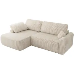 ECKSCHLAFSOFA CUBO L Creme Cord - links