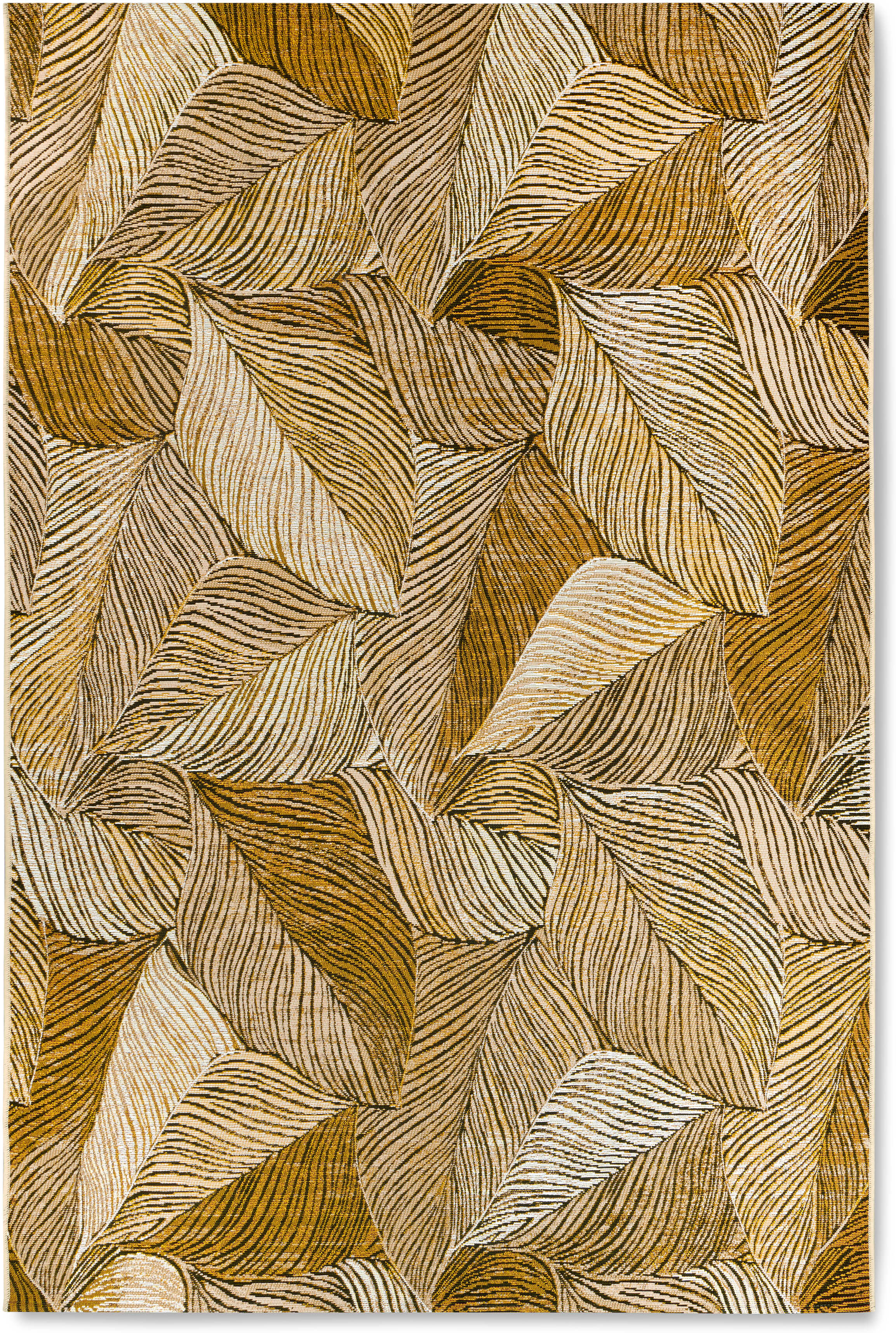 Outdoorteppich VILLEROY & BOCH "Eugene", schwarz (gold,schwarz), B:160cm H:3mm L:235cm, Polyester, Polypropylen, Teppiche, Outdoorteppich, In- und Outdoor, Flachgewebe, wetterfest, Balkon, Garten, Terrasse gold,schwarz B : 160cm 1 Stk., 3mm, L: 235cm