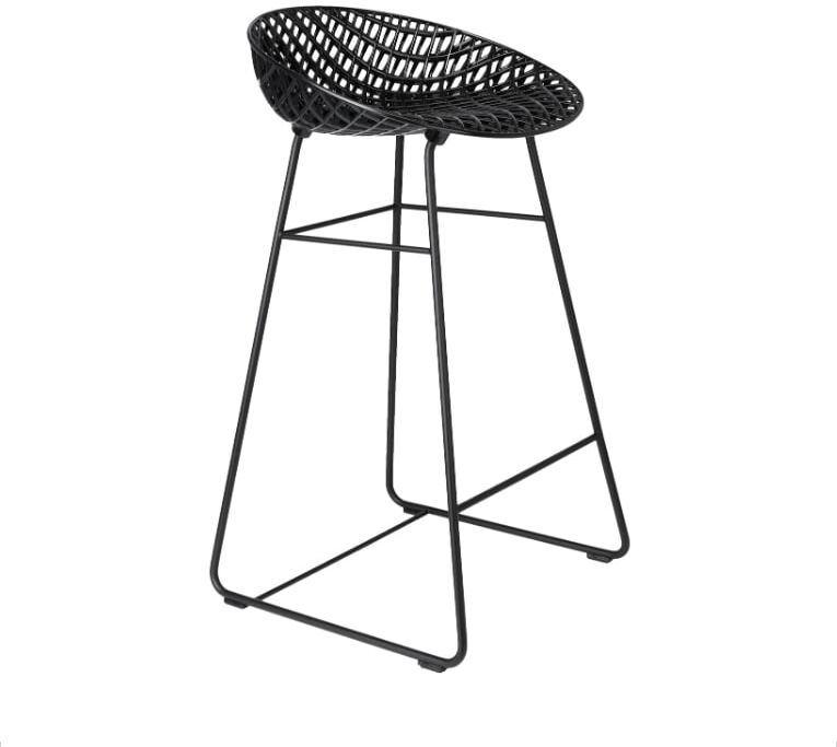 Kartell Smatrik Barhocker (weiß, chrom) weiß   chrom