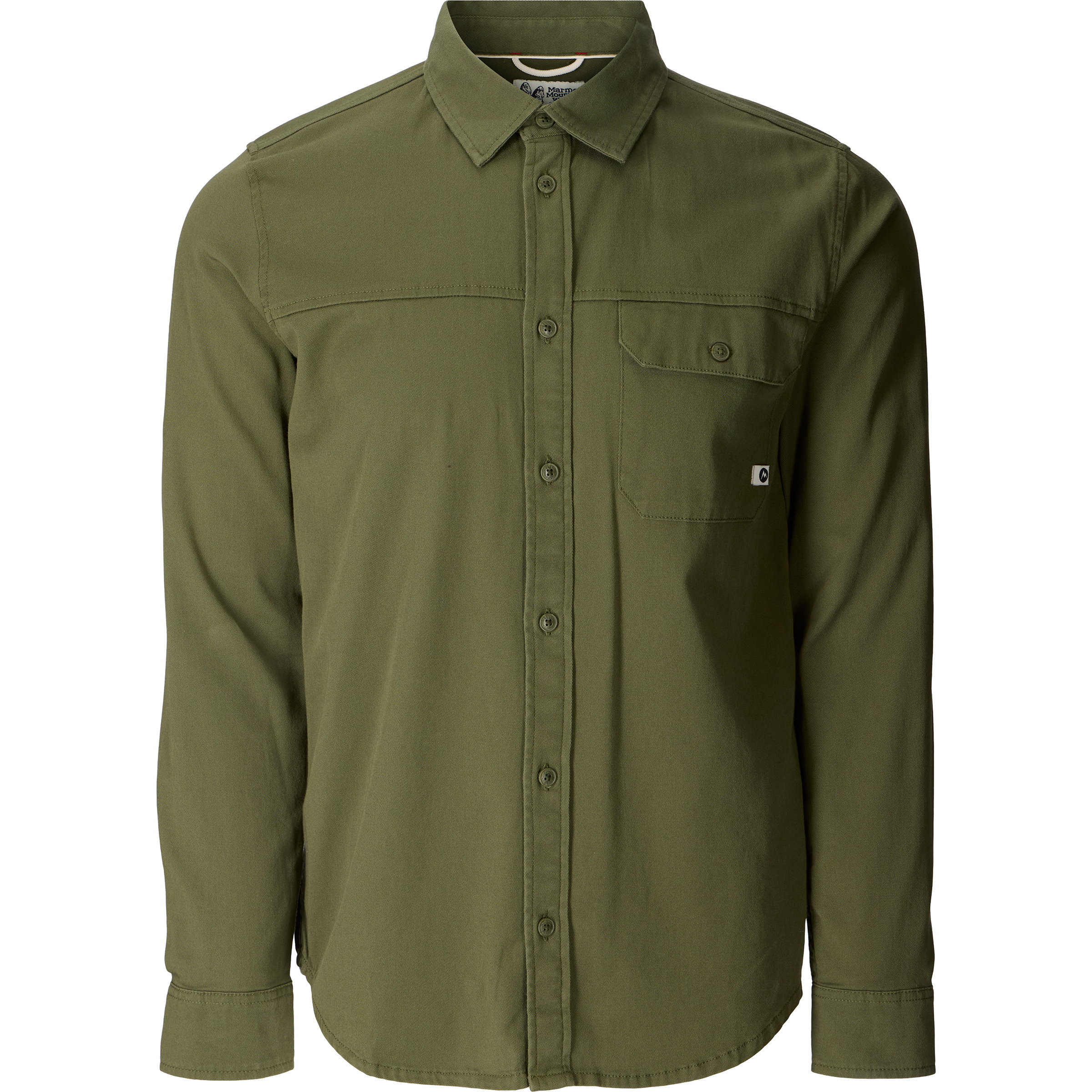 Marmot Hidden Peak Twill Button Herren Hemden oliv Größe XXL Lifestyle Atmungsaktiv