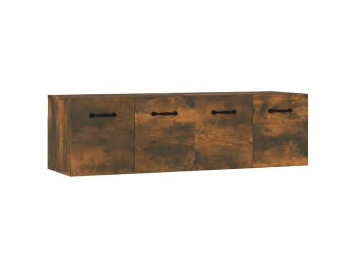 NKOPPFG Wandschränke 2 STK. Räuchereiche 80x35x36,5 cm Holzwerkstoff Wandmontage ohne Bodenfläche, 2 Fächer je Schrank, schlichtes Design, Montageanleitung enthalten