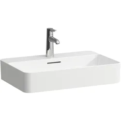 LAUFEN VAL Waschtisch-Schale, 3 Hahnlöcher, mit Überlauf, 600x400mm, H8122850001081, Farbe: Weiß