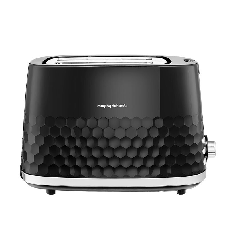 Morphy Richards Hive 2-sleufs broodrooster met instelbare bruiningsgraad en uitneembare kruimellade, zwart