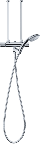 Stiebel Eltron Zweigriff-Mischarmatur 232606 verchromt, für drucklose Speicher, Übertisch, für Dusche