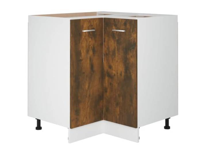 fsahslih Küchenschrank Lyon Räuchereiche 75,5x75,5x81,5 cm Holzwerkstoff Kompakter Beistellschrank für Speisekammer und Gastronomie mit viel Stauraum für Geschirr und Töpfe in Holzoptik.
