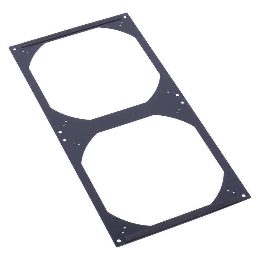 Alphacool Radiator 400mm Lüfterblende 2x180/200mm - Black (180 mm) (26301)