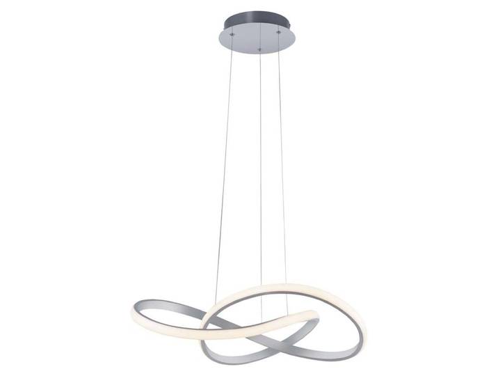 Suspension LED argentée\, intensité lumineuse variable\, H 120 cm