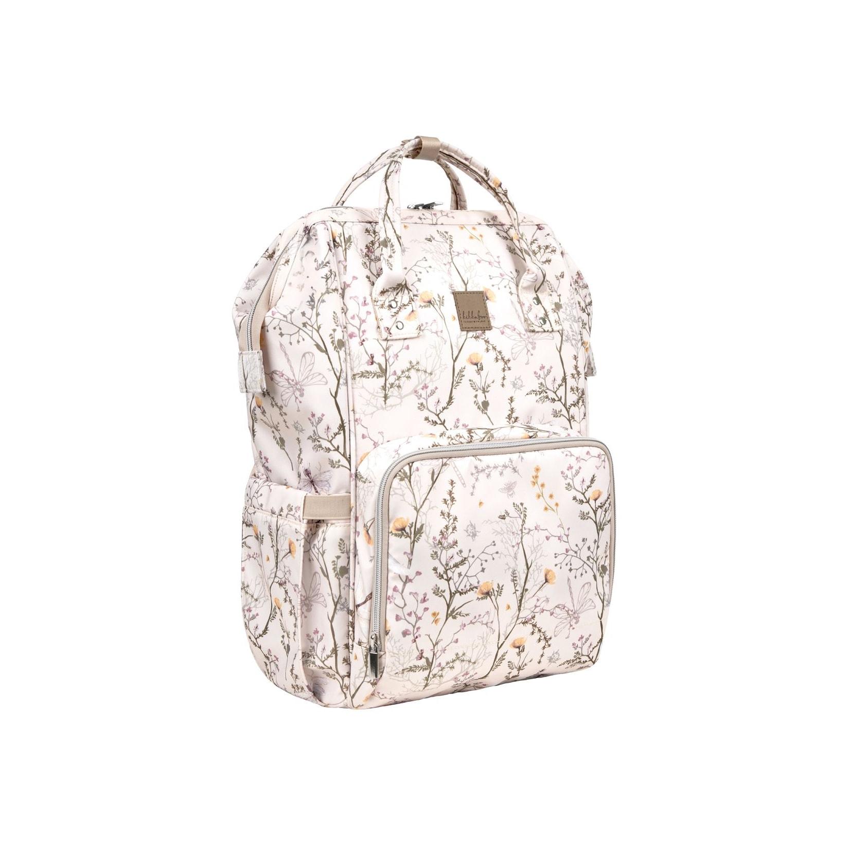 Kikkaboo Wickeltasche Siena, Rucksack, Wickelunterlage, Grifflänge einstellbar beige-weiß