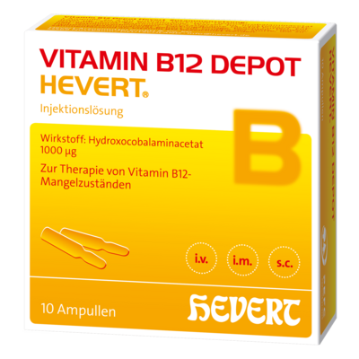 Hevert-Arzneimittel GmbH & Co. KG VITAMIN B12 DEPOT Hevert Ampullen 10X2 ml 06078368