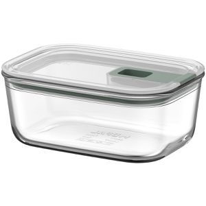 Mepal Frischhaltedose EasyClip, aus Glas, 0,7 Liter, transparent / Nordic sage, luftdicht