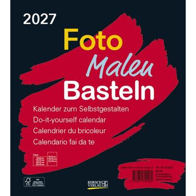 Foto-Malen-Basteln Bastelkalender schwarz 2027