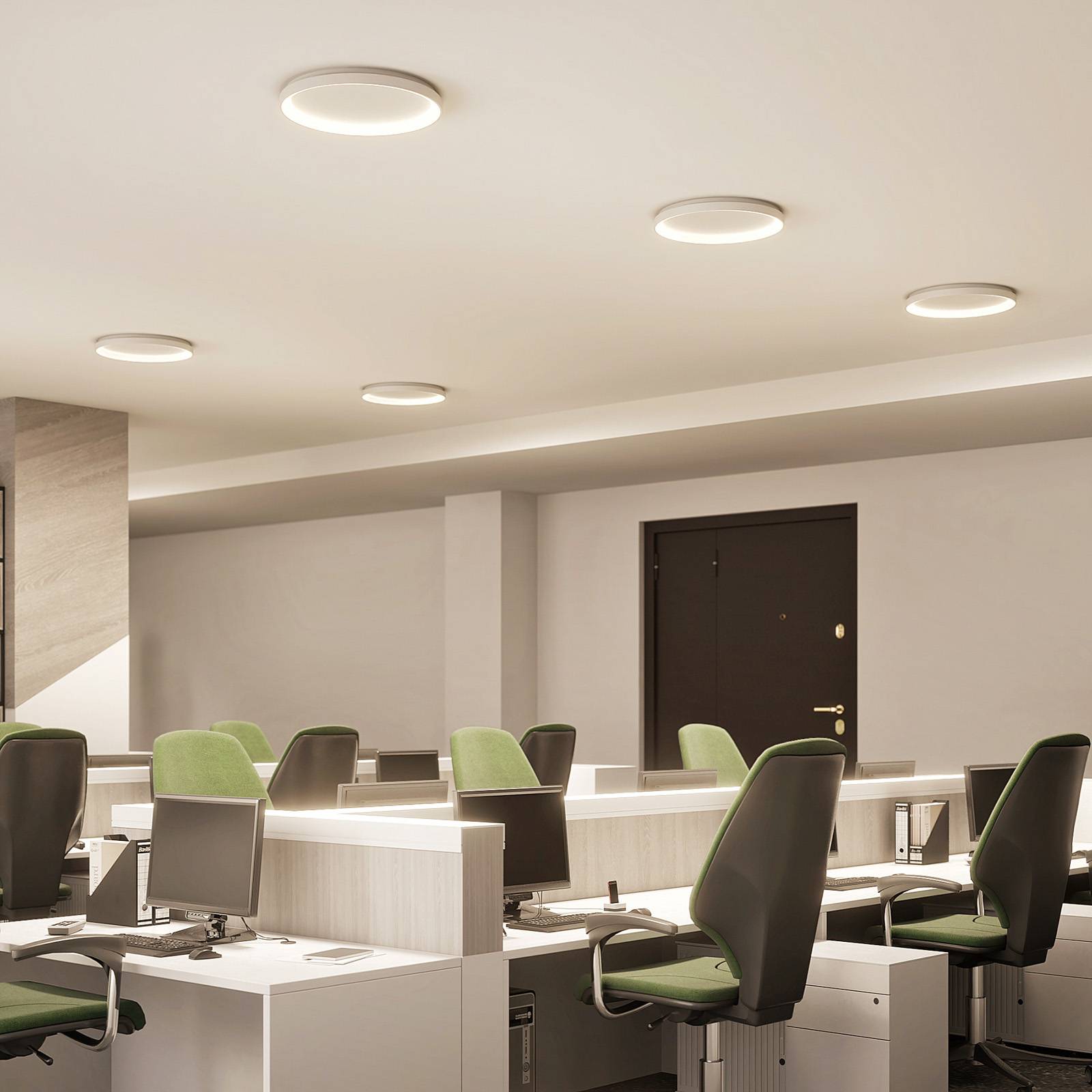 LED Deckenlampe Vivy Arcchio, dimmbar, weiß / opal, für Küche, Metall, Modern, LED Deckenleuchte