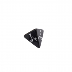 Halmakegel.com 4-seitiger Würfel - Tetraeder - W4 - schwarz 257646