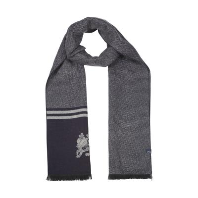 Schal LERROS "Gestrickter Schal aus bequemem Mischgewebe", Herren, grau (classic navy), Viskosemischung, Modetücher Schal