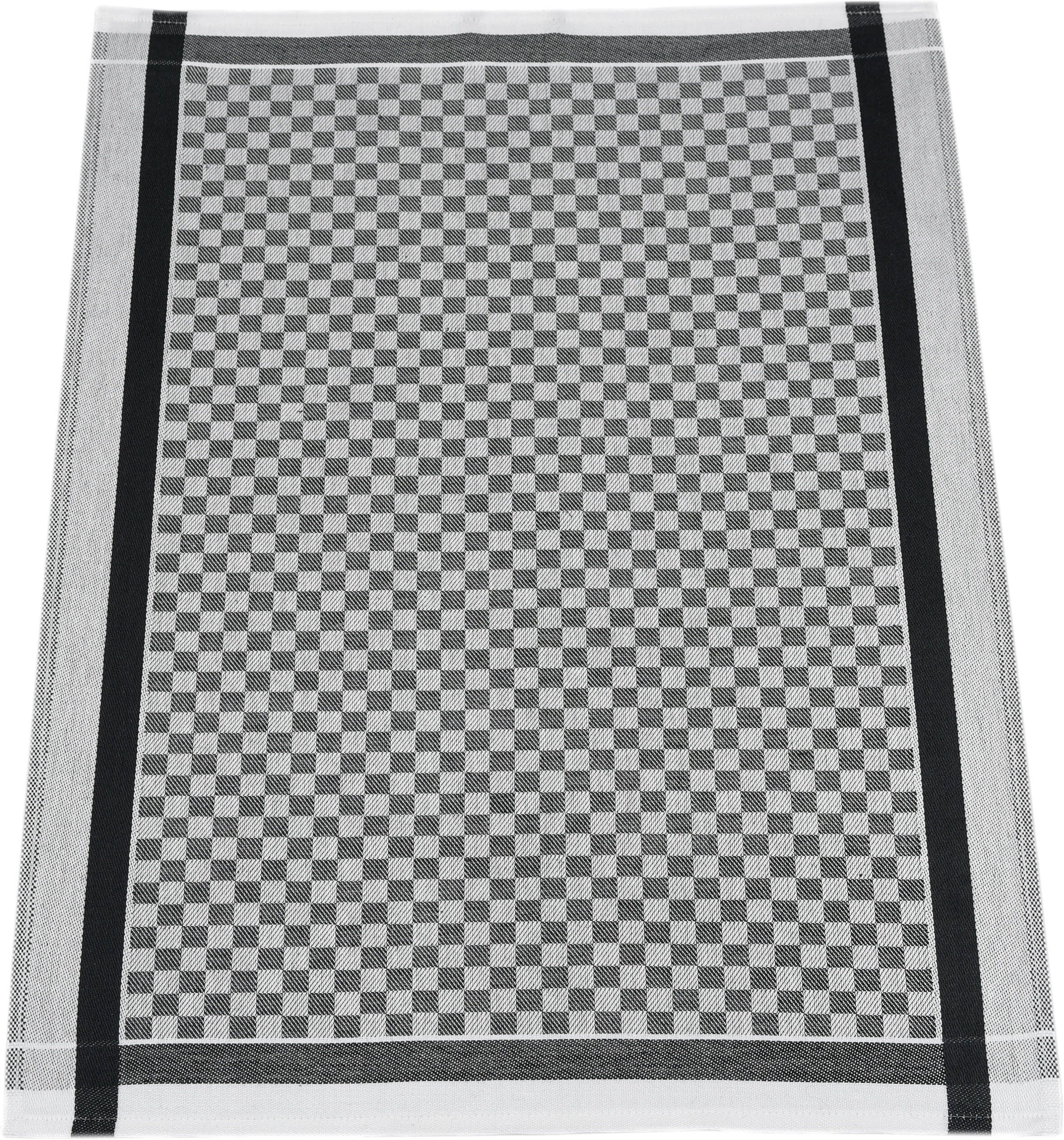 Geschirrtuch ROSS "Exclusiv", schwarz, B:50cm L:70cm, 50% Baumwolle, 50% Leinen, Geschirrtücher, Geschirrtuch, Karofond, 50x70 cm