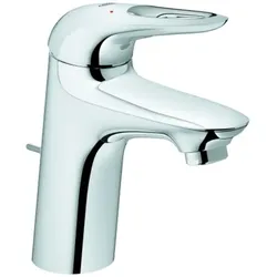 Grohe Eurostyle Einhand-Waschtischbatterie, S-Size, Ausladung 110mm, Zugstangen-Ablaufgarnitur, Grohe Zero, offener Hebelgriff, 23564003