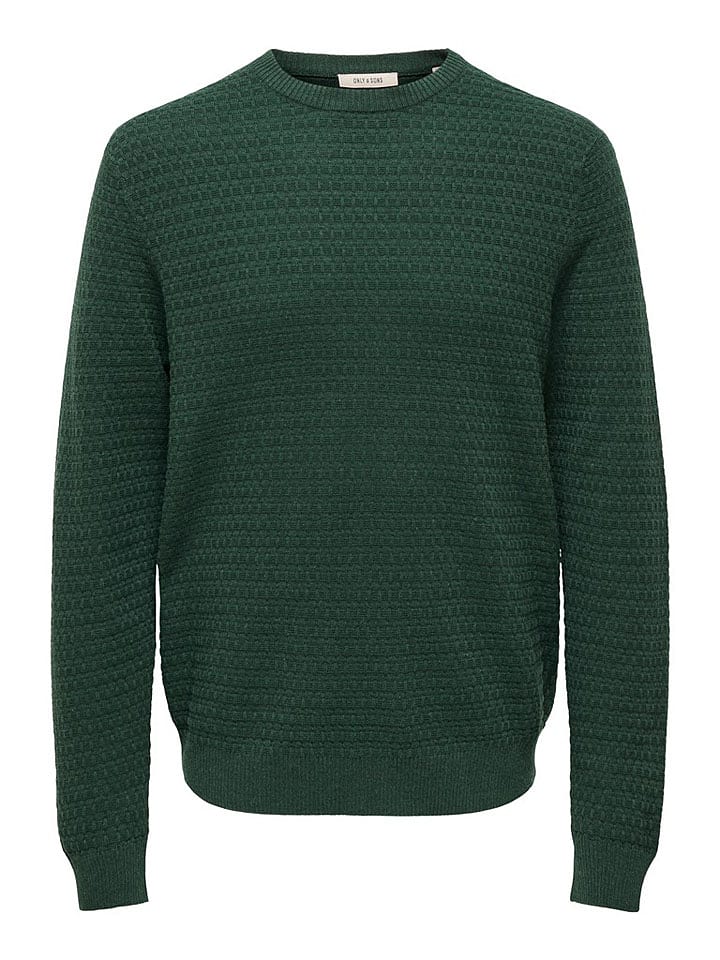 ONLY & SONS Pullover in Dunkelgrün - M