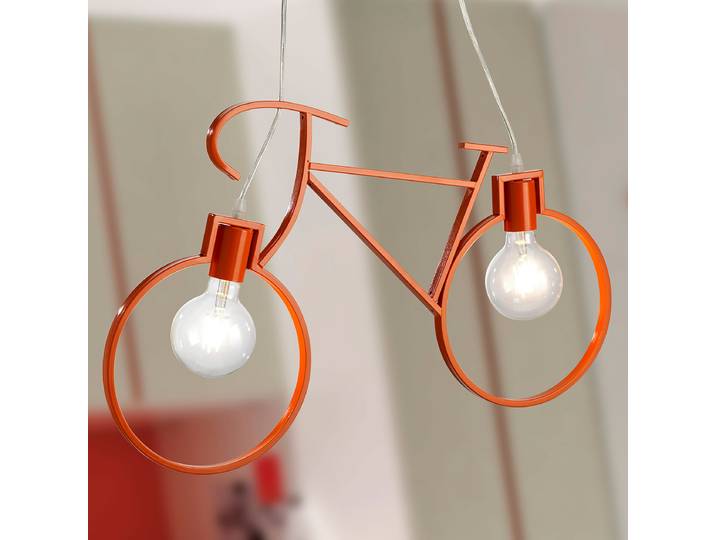 Lampe enfant Bike Orange/Orange Matériau : Métal Surface en métal : Brossé Type de métal : Fer 67 x 125 x 4cm