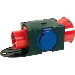 CEE-Kompaktverteiler CEE Stecker + Kupplung 16A + 3x Schuko-Steckdosen